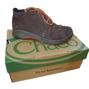 Kids Chaco Otis Suede Leather ankle Boots Comfort shoes Sz 4/35 chocolate brown